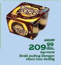 Svečí puding Zbregov choco loco 4x125g