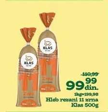 Hleb rezani 11 zrna Klas 500g