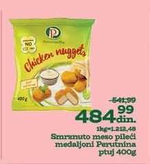 Smrznuto meso pileći medaljoni Perutnina ptuj 400g