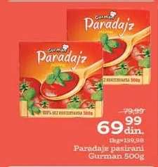 Paradajz pasirani Gurman 500g