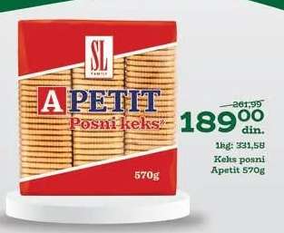 Keks posni Apetit 570g