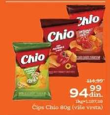 Čips Chio 80g