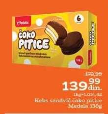 Keks sendvič čoko pitice