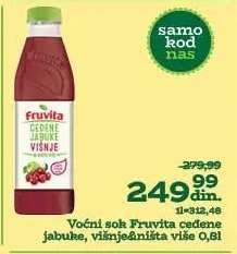 Voćni sok Fruvita ceđene jabuke, višnje&ništa više 0,8l