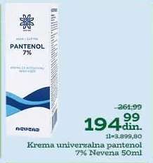 Krema univerzalna Pantenol 7% Nevena 50ml