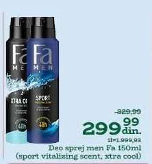 Deo sprej men Fa 150ml