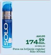 Pena za brijanje regular Solo 300ml