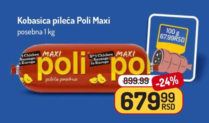 Kobasica pileća Poli Maxi