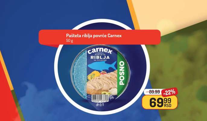 Pašteta riblja povrće Carnex