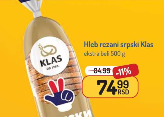 Hleb rezani srpski Klas