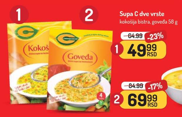 Supa C dve vrste - Kokošija bistrá