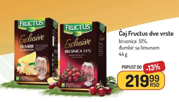 Čaj Fructus dve vrste