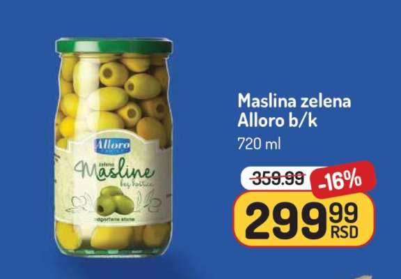 Maslina zelena Alloro b/k