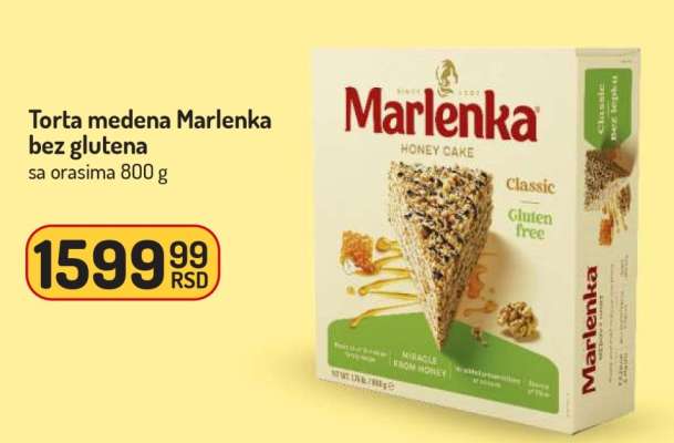 Torta medena Marlenka bez glutena