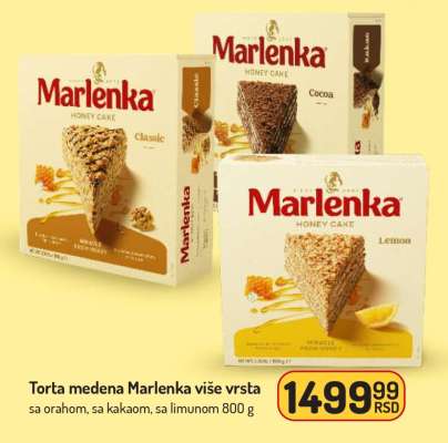 Torta medena Marlenka više vrsta