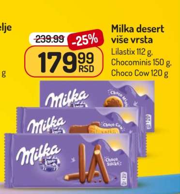 Milka desert više vrsta