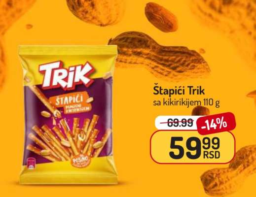 Štapići Trik sa kikirikijem 110 g