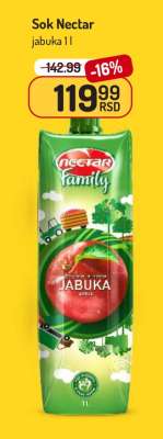 Sok Nectar jabuka 1l