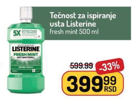 Listerine Fresh Mint 500 ml