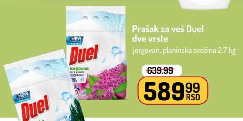 Prašak za veš Duel dve vrste