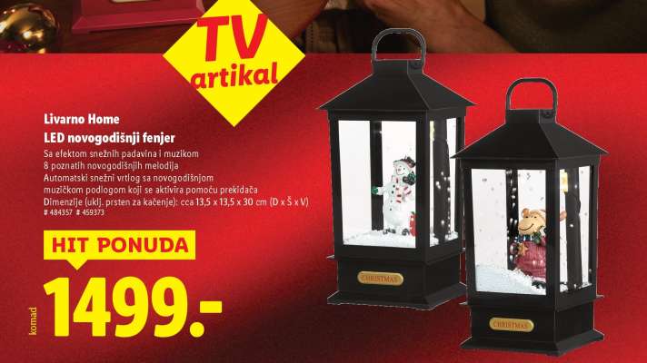 Livarna Home LED novogodišnji fenjer