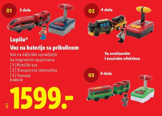 Lupilu Voz na baterije sa prikolicom