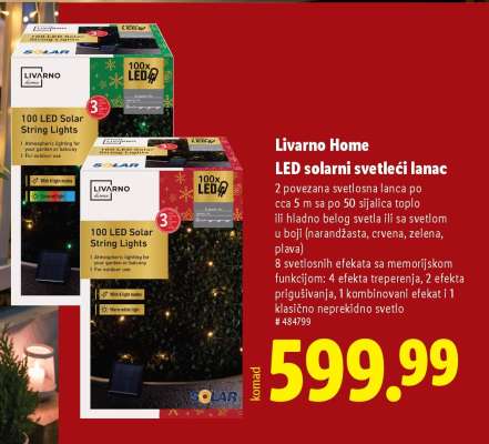 Livarno Home LED solarni svetleći lanac