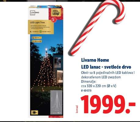 Livarno Home LED lanac - svetleće drvo
