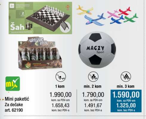 Mini paketić Za dečake art. 62190