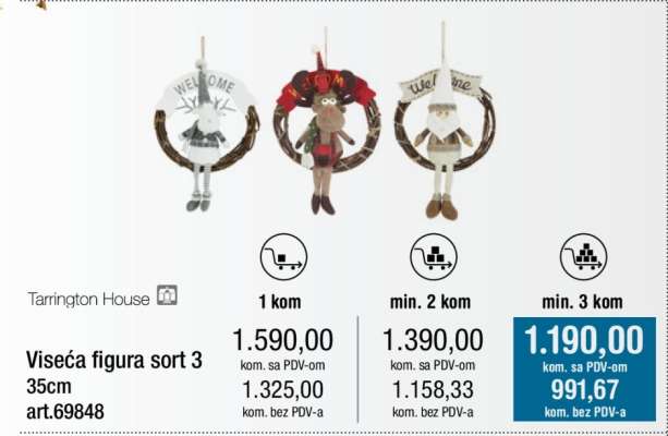 Tarrington House Viseća figura sort 3