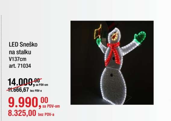 LED Sněško na stalku