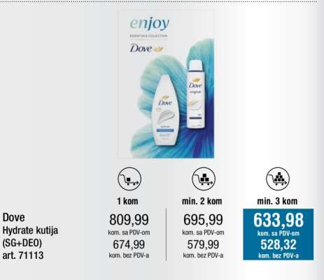 Dove Hydrate kutija (SG+DEO)