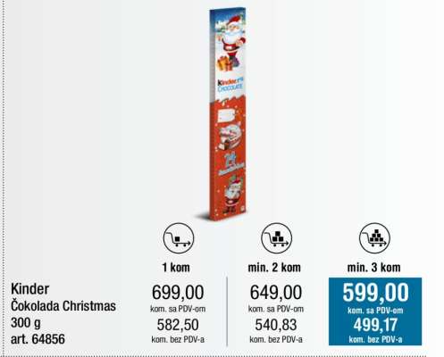 Kinder Čokolada Christmas