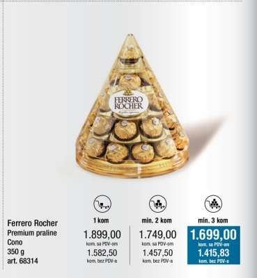 Ferrero Rocher Premium praline Cono