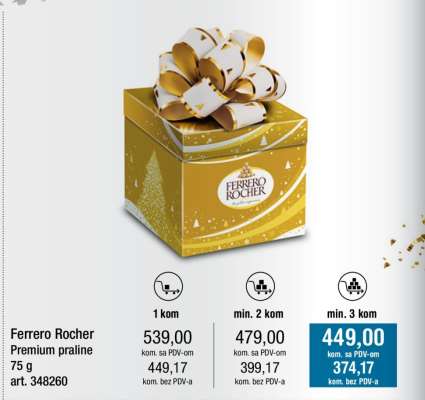 Ferrero Rocher Premium praline 75 g