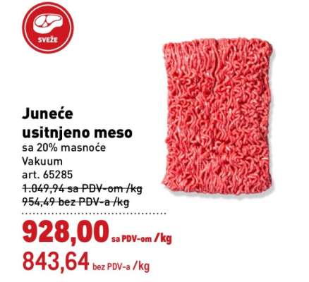 JUNEĆE USITNJENO MESO