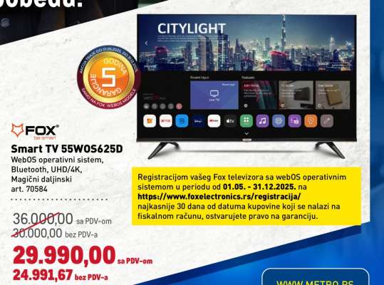 Smart TV 55WOS625D