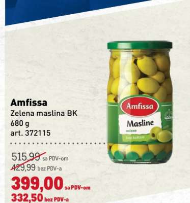 Amfissa Zelena maslina BK