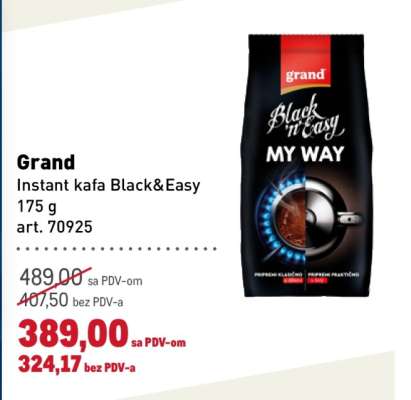 Grand Instant kafa Black&Easy