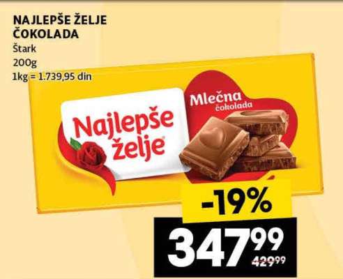 Najlepše želje čokolada