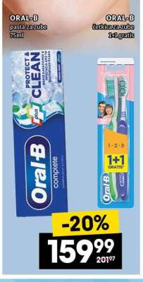 ORAL-B četkica za zube 1+1 gratis