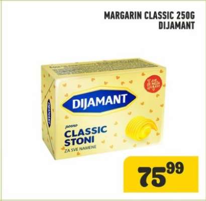 Margarín Classic 250g Dijamant