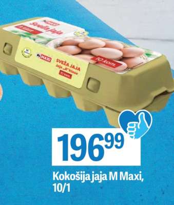 Kokošija jaja M Maxi, 10/1