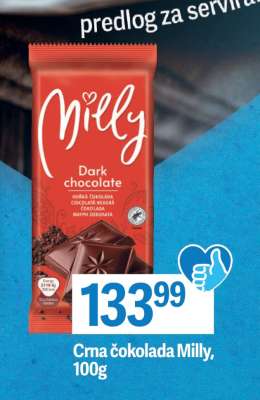Crna čokolada Milly, 100g