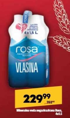 Mineralna voda negazirana Rosa, 4x1.5