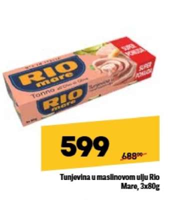 Tunjevina u maslinovom ulju Rio Mare 3x80g