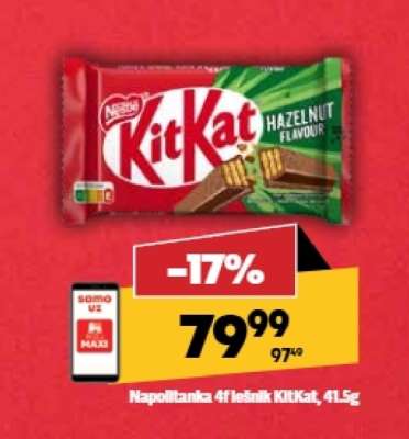Napolitanka 4f lješnjak KitKat, 41,5g