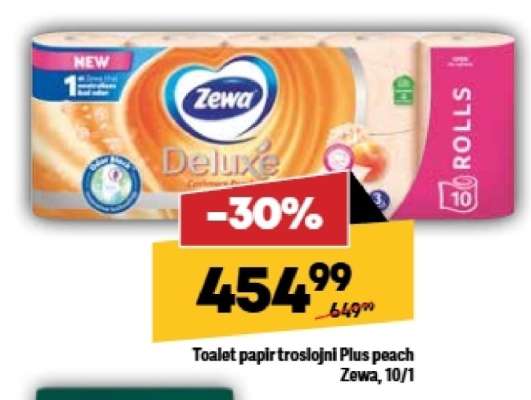 Toalet papir troslojni Plus peach Zewa 10/1