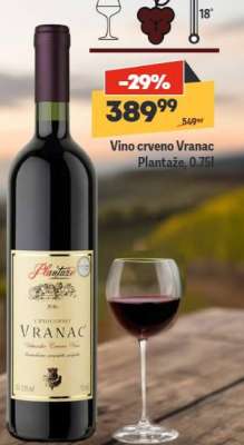 Vino crveno Vranac Plantaže