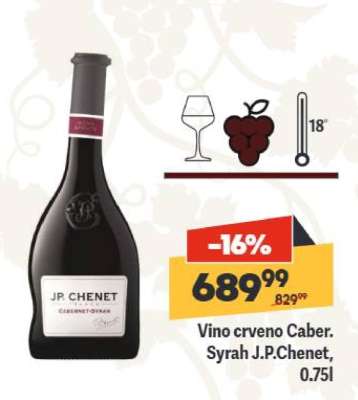 Vino crveno Caber. Syrah J.P. Chenet